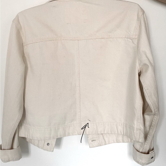 BANANA REPUBLIC cream denim jacket - Picture 3 of 4